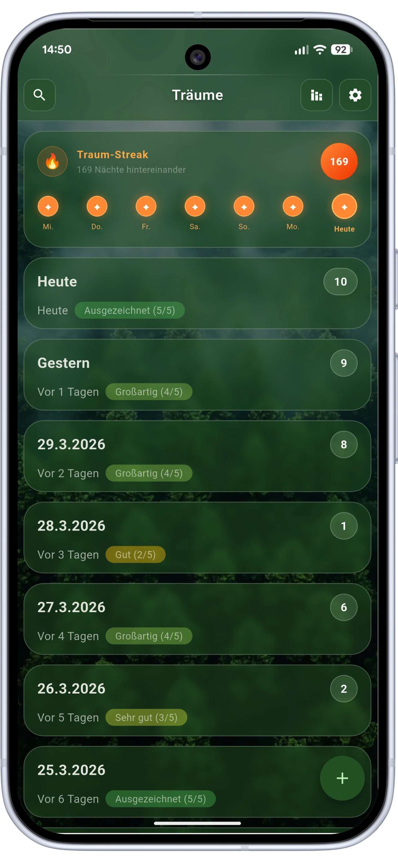 Keeping you motivated screen