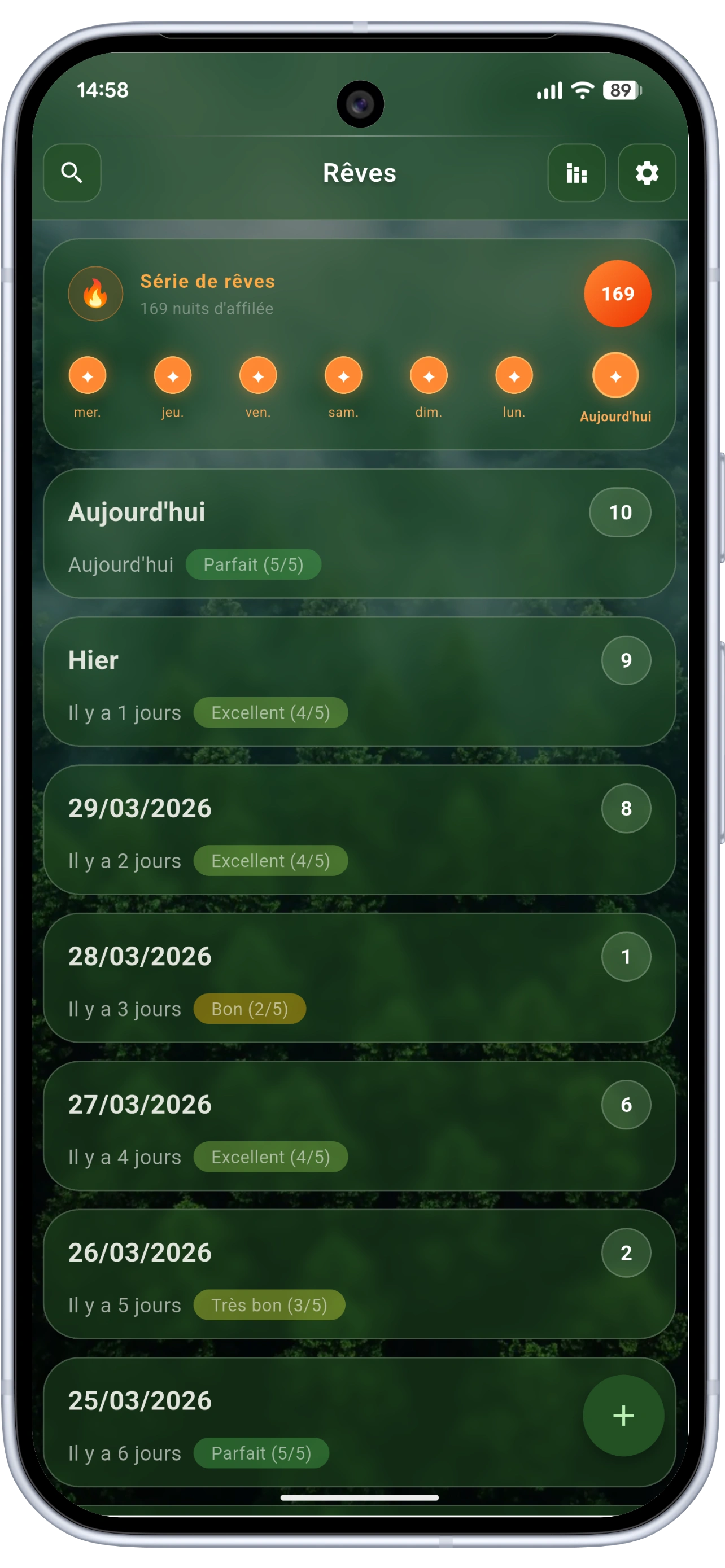 Keeping you motivated screen